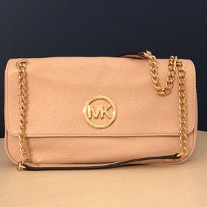 Michael Kora blush Leather purse